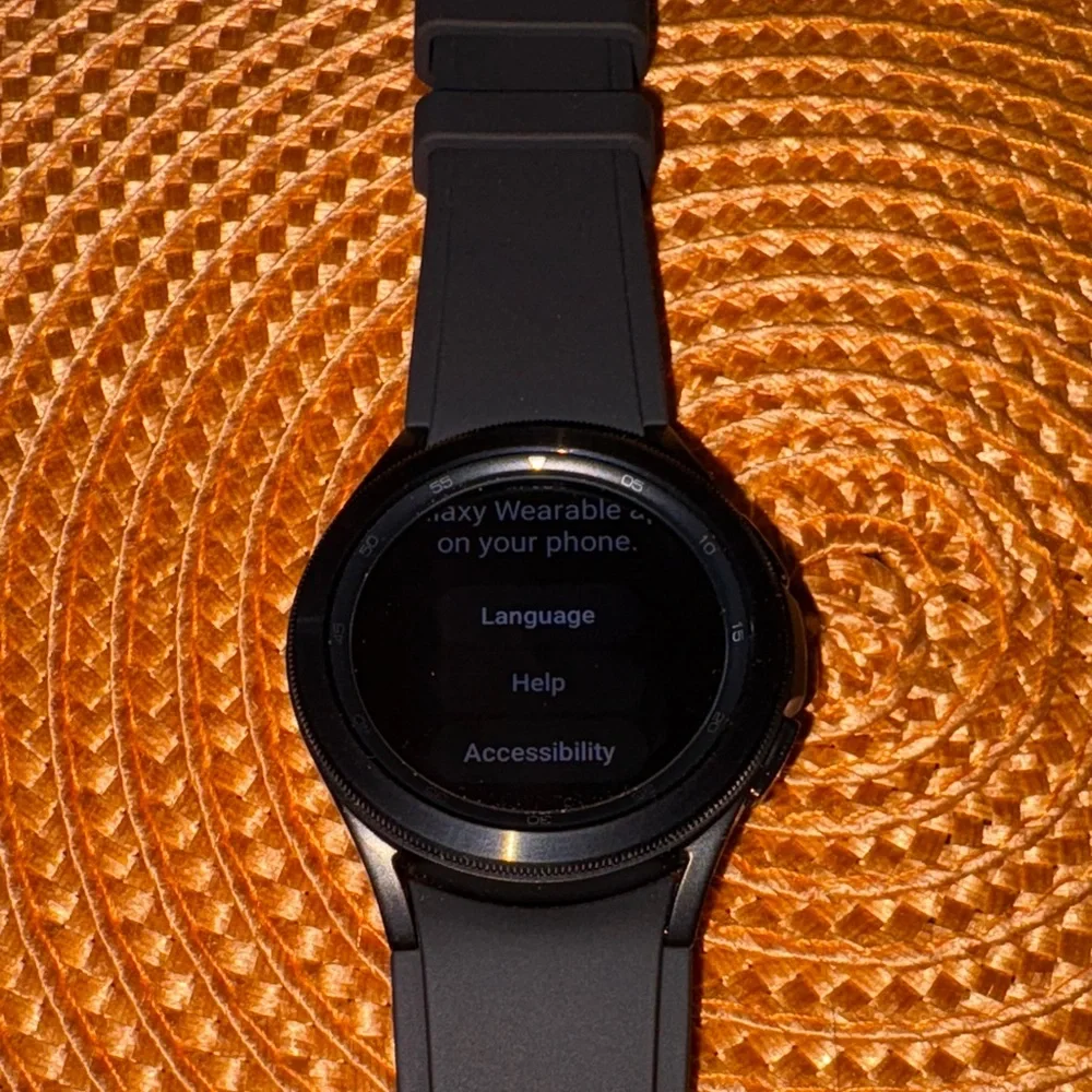 Samsung Black Galaxy Watch4 Classic 42mm with Silicone Strap